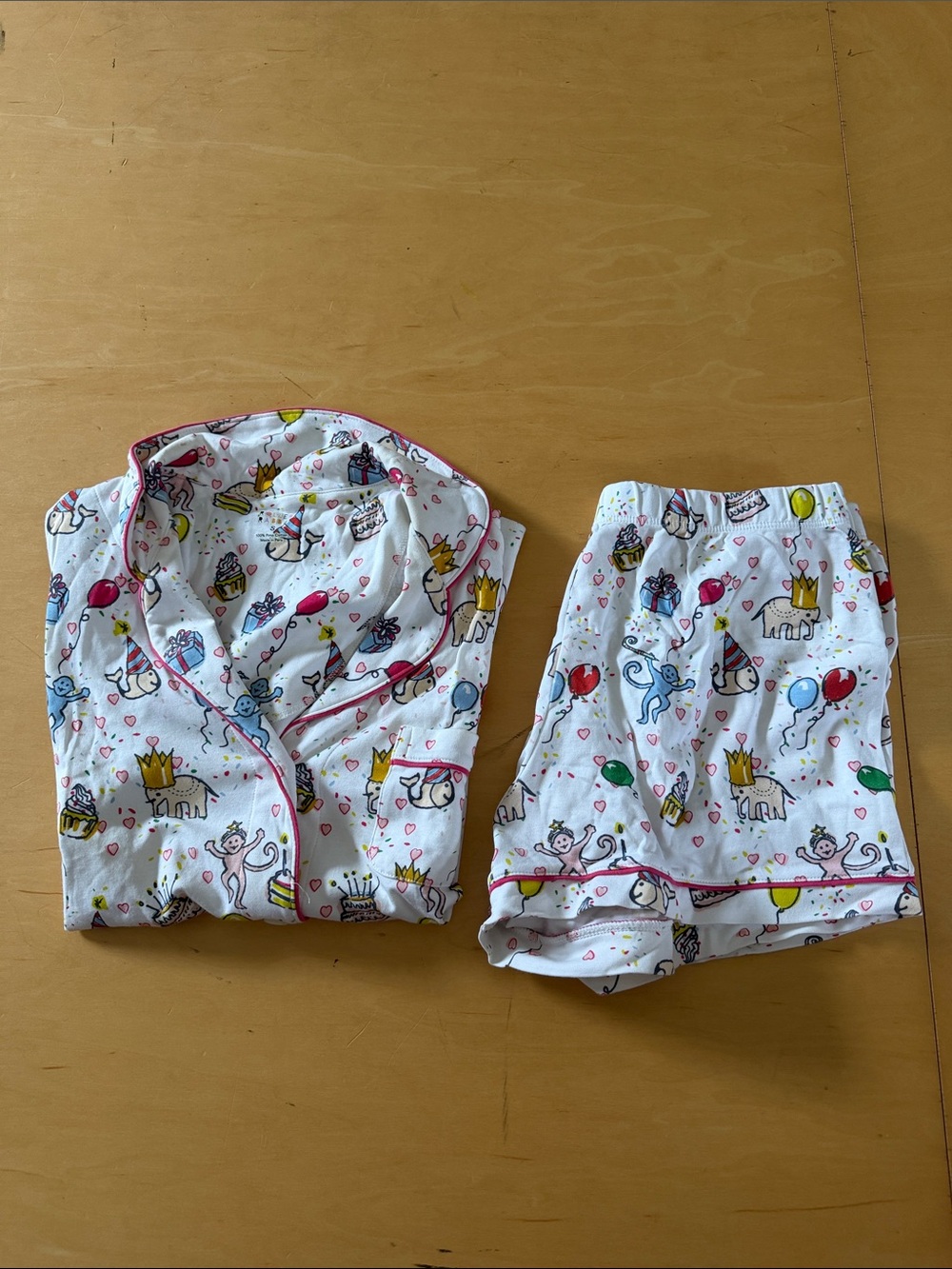 roller rabbit White Party Animal Print Pajama Set